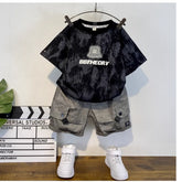 BBTheory Urban Black Tee & Cargo Shorts Set for Boys (1-5 Years)