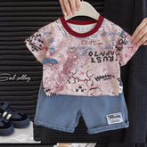 Boys' Street Art Summer Set β Printed Tee & Denim Shorts (1-6 Years)