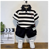 Varsity Polo & Utility Shorts Set β Bold Contrast Look (1-8 Years)