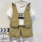 Cool Kids' Headphone Tee & Distressed Shorts Ensemble (1β8 Years)