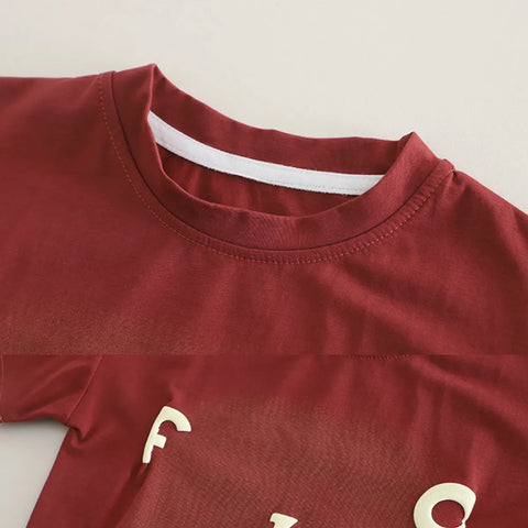 Boys' Bold Letter Tee & Faded Black Shorts Set Boys' Bold Letter Tee & Faded Black Shorts Set