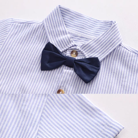 Classic Boys' Bowtie Suspender Shorts Outfit (1–5 Years) Classic Boys' Bowtie Suspender Shorts Outfit (1–5 Years)