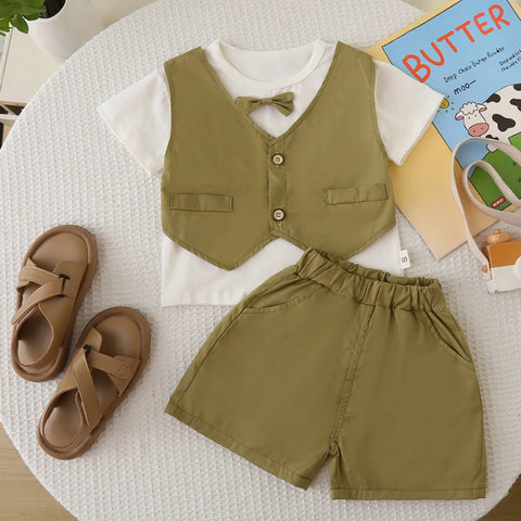 Formal Boys' Summer Vest Set with Bowtie β 3 Piece Formal Boys' Summer Vest Set with Bowtie β 3 Piece