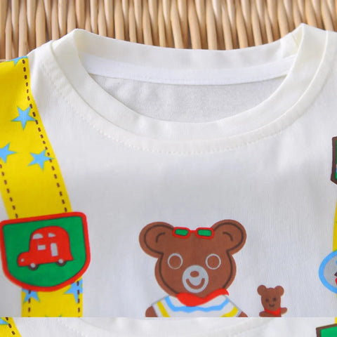 Boys' Summer Bear Travel Outfit – Adventure-Inspired Set Boys' Summer Bear Travel Outfit – Adventure-Inspired Set