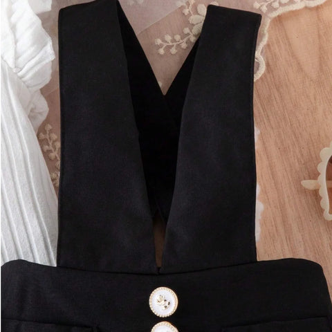 Classic Suspender Skirt Set with Pleats & Matching Beret (1-4 Years) Classic Suspender Skirt Set with Pleats & Matching Beret (1-4 Years)
