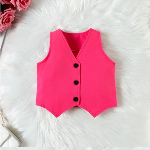 Bold Diva 4-Piece Set β Hot Pink Vest, Skirt & Hat Combo (1-6 Years) Bold Diva 4-Piece Set β Hot Pink Vest, Skirt & Hat Combo (1-6 Years)