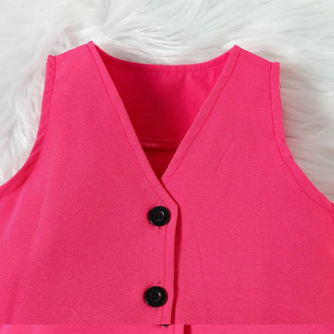 Bold Diva 4-Piece Set β Hot Pink Vest, Skirt & Hat Combo (1-6 Years) Bold Diva 4-Piece Set β Hot Pink Vest, Skirt & Hat Combo (1-6 Years)