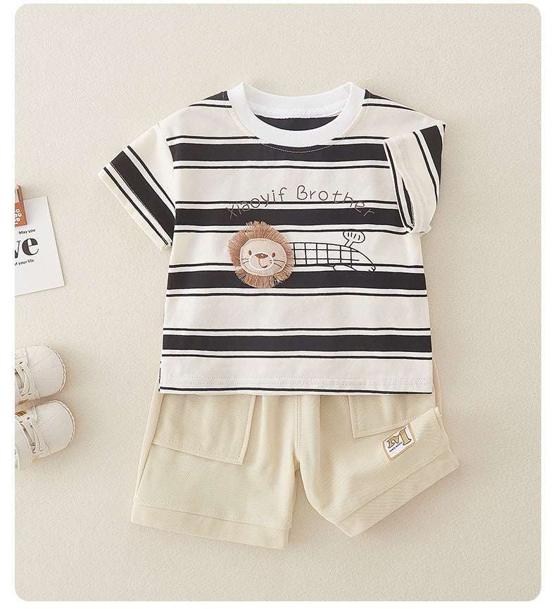 Little Lion Brother Striped Summer Set