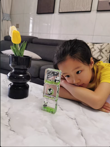 Cute Panda Liquid Hourglass Cute Panda Liquid Hourglass