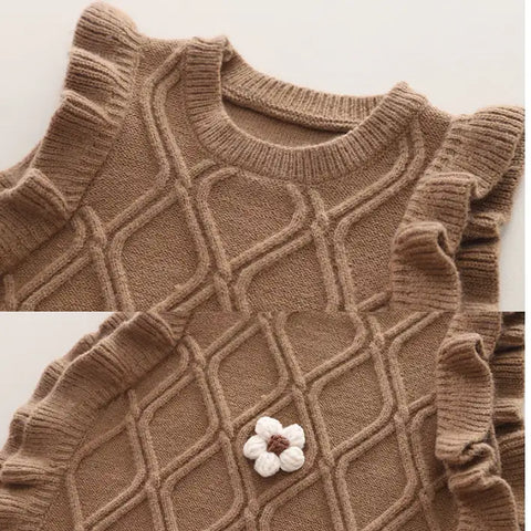 3-Piece Kids Outfit with 3D Flower Vest β Beige or Brown (1-5 Years) 3-Piece Kids Outfit with 3D Flower Vest β Beige or Brown (1-5 Years)