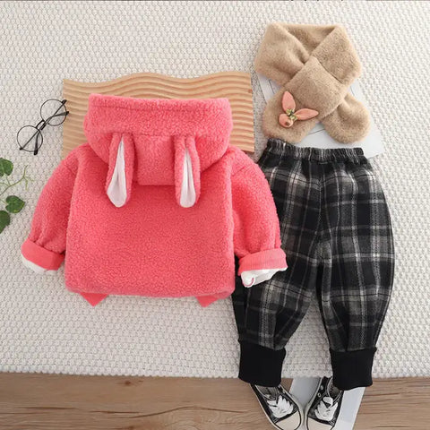 3-Piece Kids Winter Outfit with Scarf β Orange or Pink (1-6 Years) 3-Piece Kids Winter Outfit with Scarf β Orange or Pink (1-6 Years)