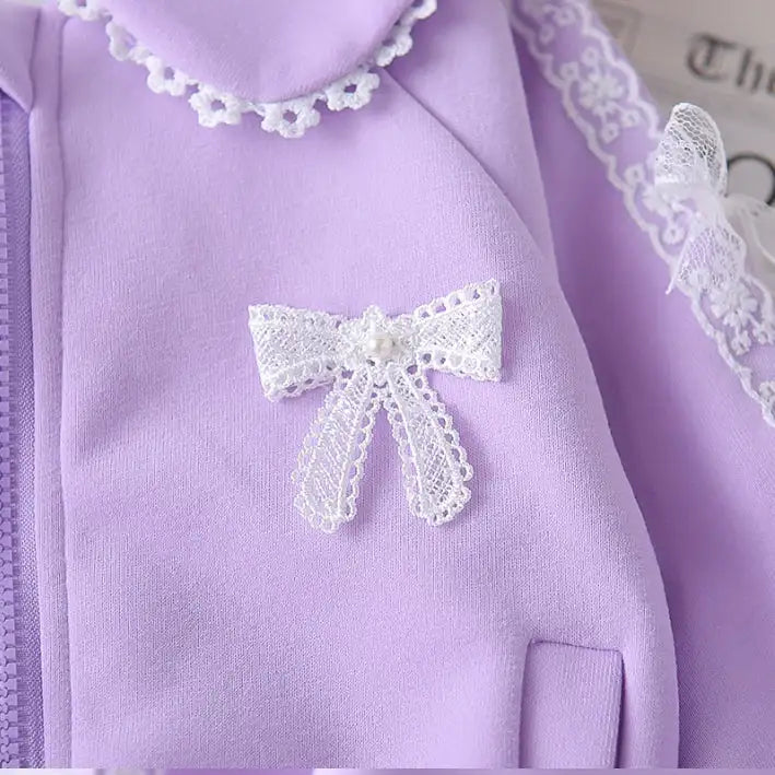 2-Piece Kids Outfit with Lace Bows β Pink or Purple (1-5 Years)