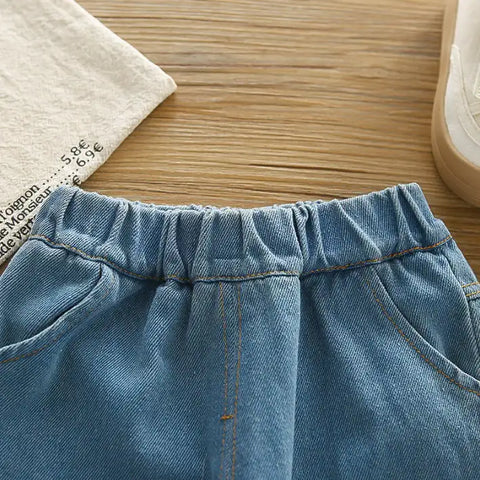 3-Piece Kids Daisy Outfit with Denim Skirt β Yellow or Pink (1-5 Years) 3-Piece Kids Daisy Outfit with Denim Skirt β Yellow or Pink (1-5 Years)