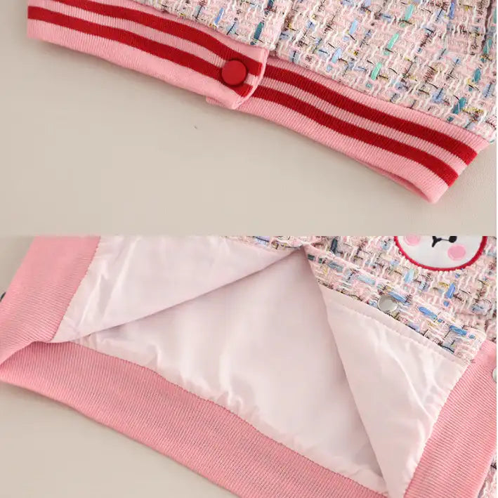 Girls Bunny Cardigan & Pants Outfit β Beige, Pink or Blue (1-5 Years)