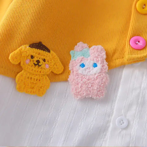 Kids Button-Up Collar Outfit β Yellow, Pink or Purple (1-5 Years) Kids Button-Up Collar Outfit β Yellow, Pink or Purple (1-5 Years)