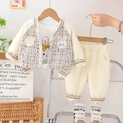 Girls Bunny Cardigan & Pants Outfit β Beige, Pink or Blue (1-5 Years) Girls Bunny Cardigan & Pants Outfit β Beige, Pink or Blue (1-5 Years)