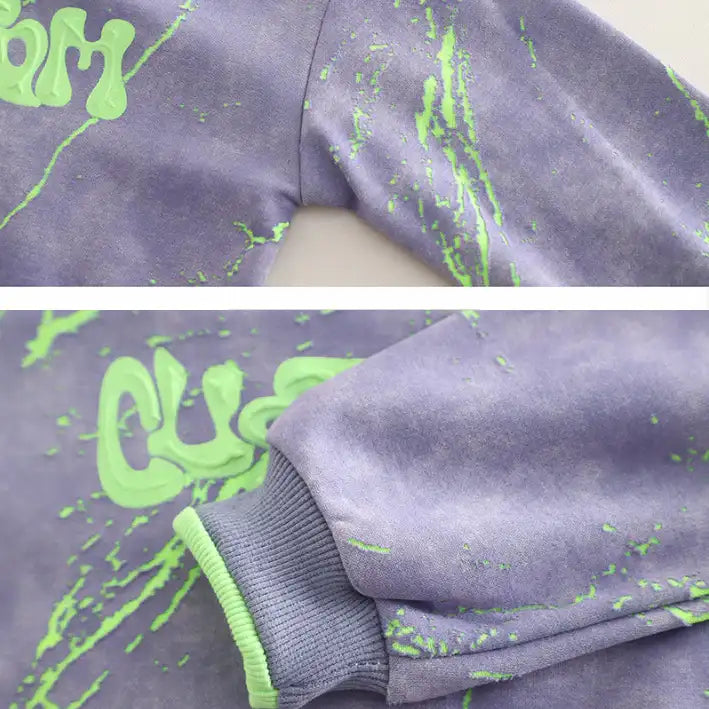 Unisex Kids Casual Outfit with Neon Print Sweatshirt & Jeans β Pink or Green (1-5 Years)