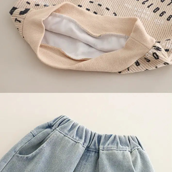 Unisex Kids Number Print Outfit β Green, Beige or Black (1-5 Years)