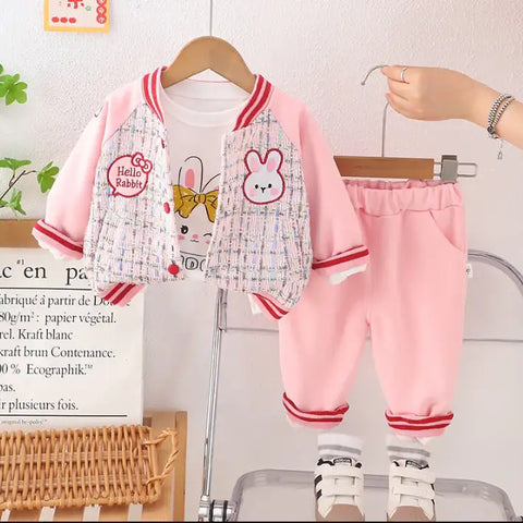 Girls Bunny Cardigan & Pants Outfit β Beige, Pink or Blue (1-5 Years) Girls Bunny Cardigan & Pants Outfit β Beige, Pink or Blue (1-5 Years)