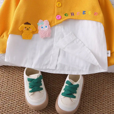 Kids Button-Up Collar Outfit β Yellow, Pink or Purple (1-5 Years) Kids Button-Up Collar Outfit β Yellow, Pink or Purple (1-5 Years)