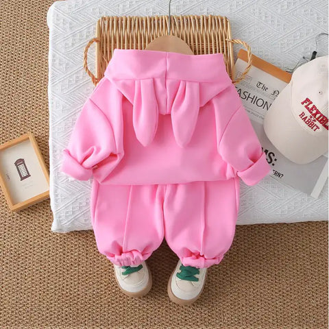 2-Piece Kids Bunny Hoodie & Pants Outfit β Pink, Yellow or Red (1-5 Years) 2-Piece Kids Bunny Hoodie & Pants Outfit β Pink, Yellow or Red (1-5 Years)