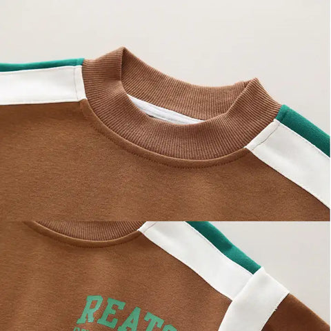 Boys Brown & Green Tracksuit Set (1-5 Years) Boys Brown & Green Tracksuit Set (1-5 Years)
