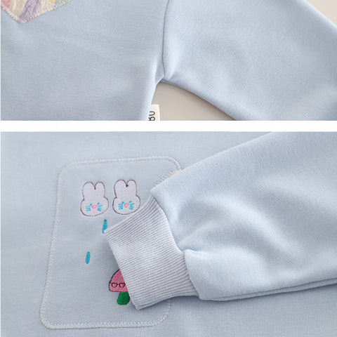 2-Piece Kids Light Blue Outfit with Heart & Bunny Detail (1-5 Years) 2-Piece Kids Light Blue Outfit with Heart & Bunny Detail (1-5 Years)