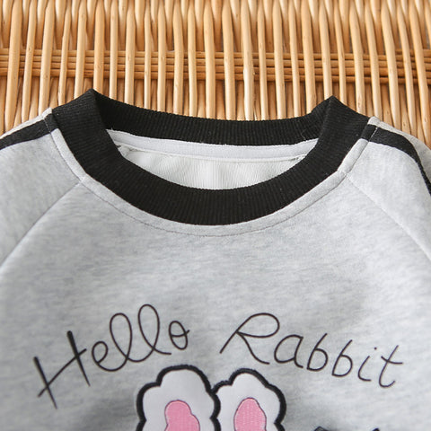 Kids Bunny Sweatshirt & Shorts Set β Grey or Purple (1-5 Years) Kids Bunny Sweatshirt & Shorts Set β Grey or Purple (1-5 Years)