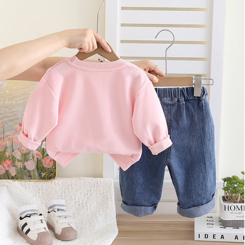 Sweatshirt & Jeans Set β Pink (1-5 Years) Sweatshirt & Jeans Set β Pink (1-5 Years)