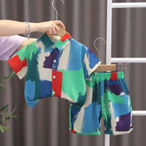 Abstract Color Splash Shirt & Shorts Set (1β5Y)