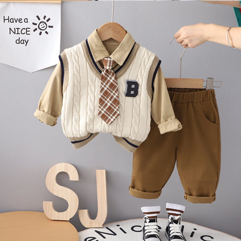 Boys 3-Piece Formal Shirt, Vest & Pants Set (1-5 Years) Boys 3-Piece Formal Shirt, Vest & Pants Set (1-5 Years)