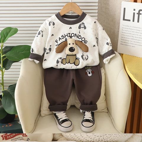 Toddler Puppy Design Cozy 2-Piece Fall Outfit (1-5 Years) Toddler Puppy Design Cozy 2-Piece Fall Outfit (1-5 Years)