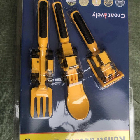 Construction Themed Plate and Spoon Set for 1-6 Year Olds β For Fun Meals Construction Themed Plate and Spoon Set for 1-6 Year Olds β For Fun Meals