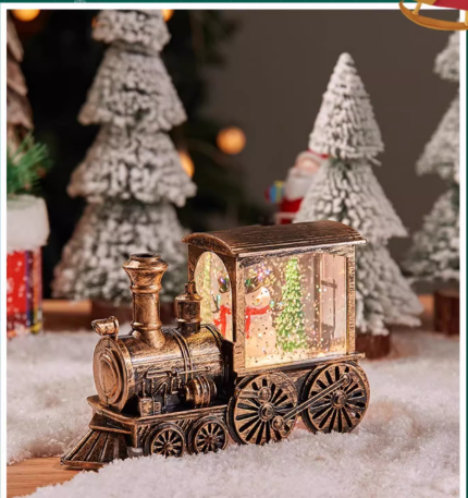 Gift Illuminated New Year Train-Gold Color Gift Illuminated New Year Train-Gold Color