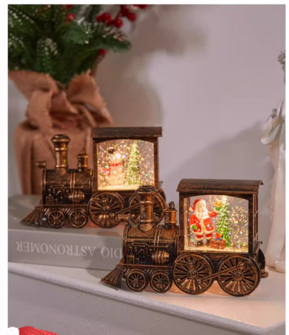 Gift Illuminated New Year Train-Gold Color Gift Illuminated New Year Train-Gold Color
