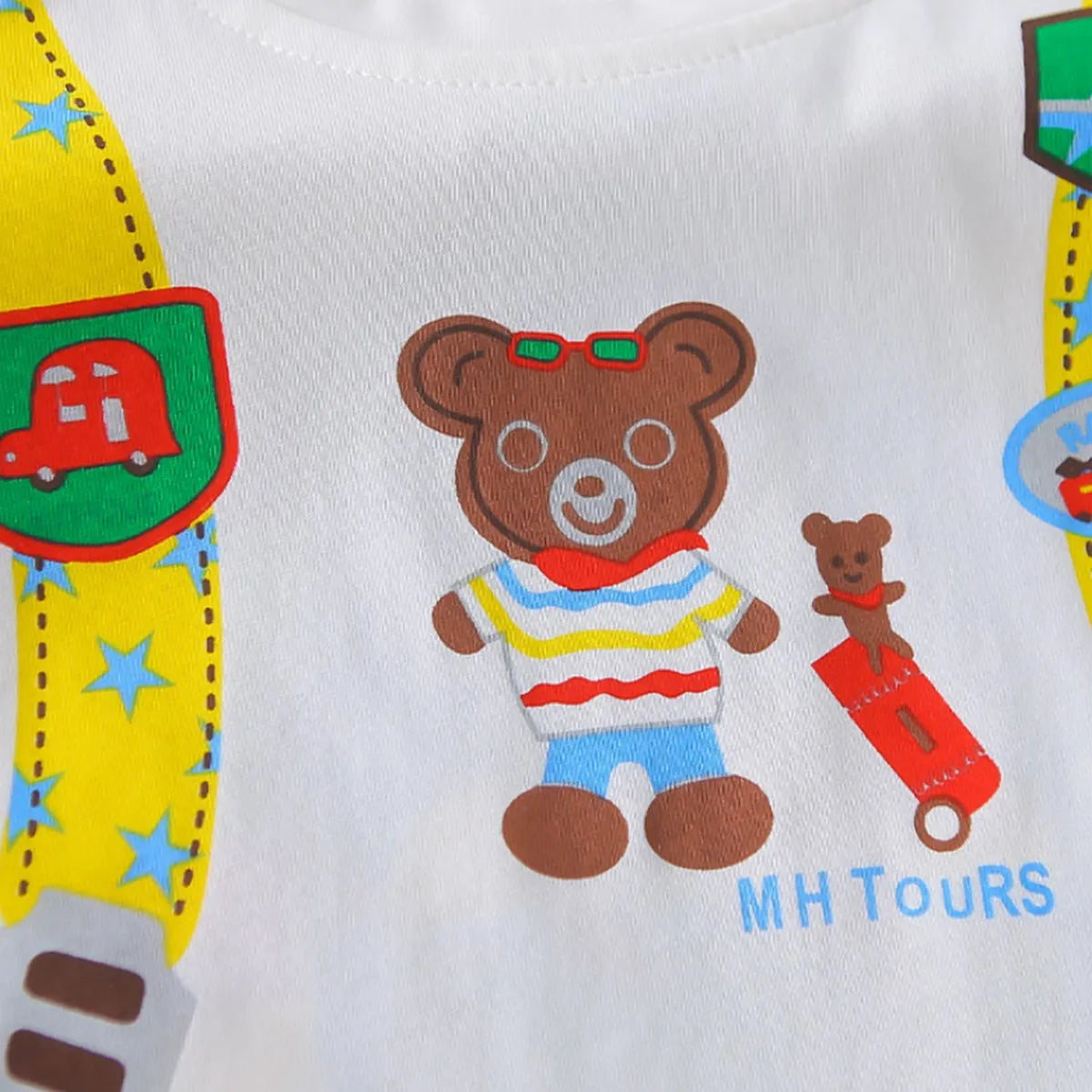 Boys' Summer Bear Travel Outfit – Adventure-Inspired Set