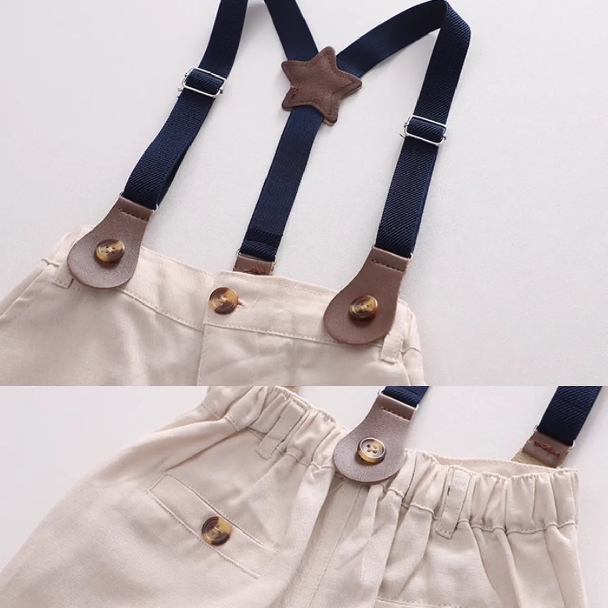 Classic Boys' Bowtie Suspender Shorts Outfit (1–5 Years)
