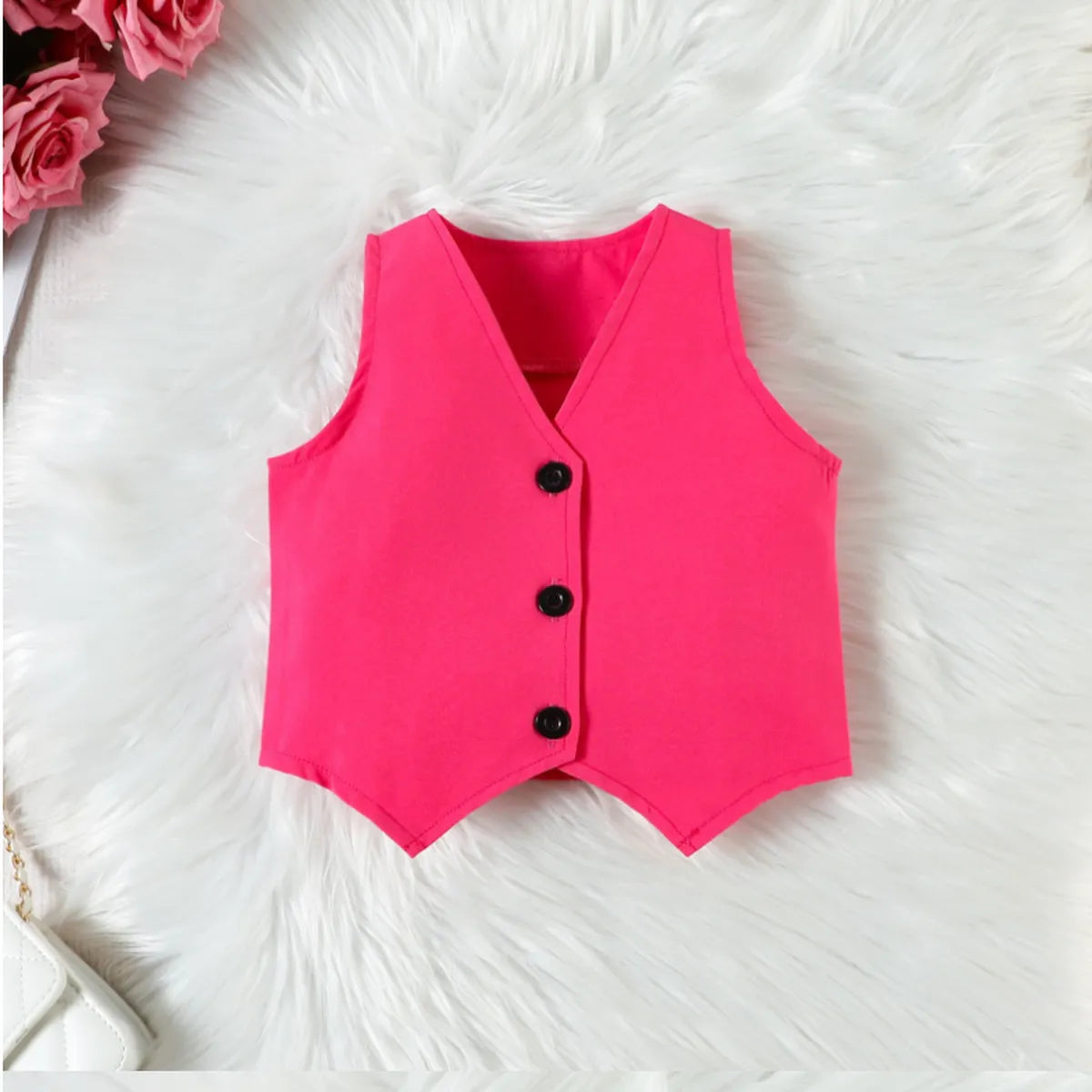 Bold Diva 4-Piece Set – Hot Pink Vest, Skirt & Hat Combo (1-6 Years)