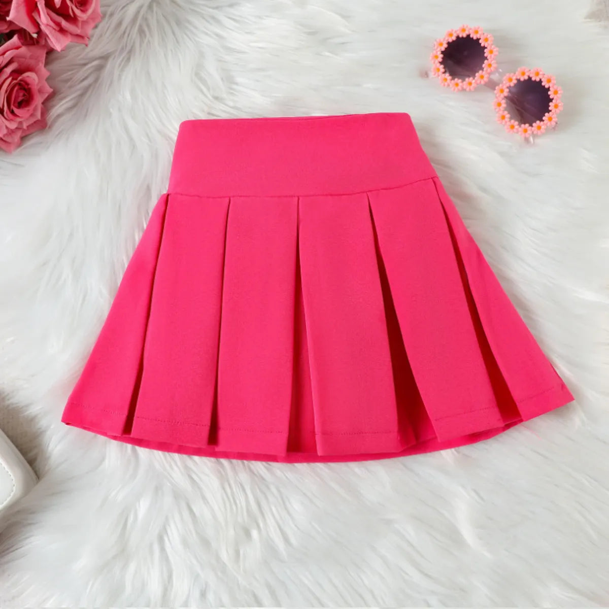 Bold Diva 4-Piece Set – Hot Pink Vest, Skirt & Hat Combo (1-6 Years)