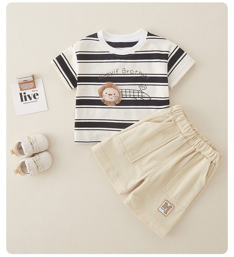 Little Lion Brother Striped Summer Set