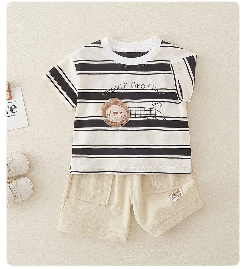 Little Lion Brother Striped Summer Set