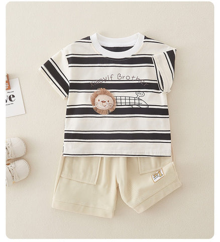 Little Lion Brother Striped Summer Set
