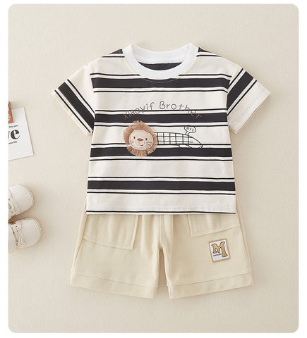 Little Lion Brother Striped Summer Set