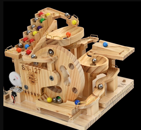 Motorized Wooden Ball Slide