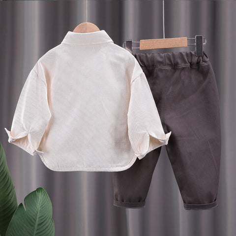 Toddler 3-Piece Color Block Shirt, T-Shirt & Pants Set – Yellow, Green, White (1-5 Years)