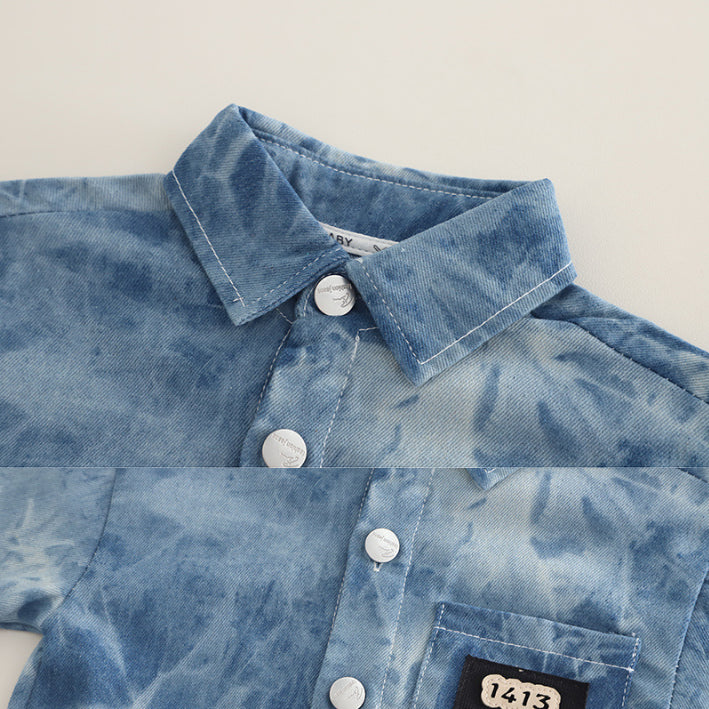 Denim Shirt, Sweatshirt & Jeans Children’s Outfit – Blue or Black (1-5 Years)
