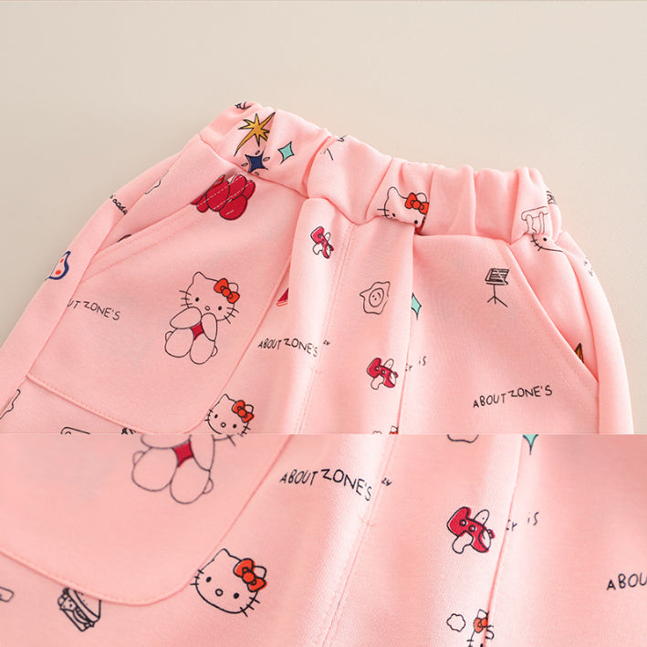 3-Piece Kids Cartoon Outfit – Pink (1-5 Years)