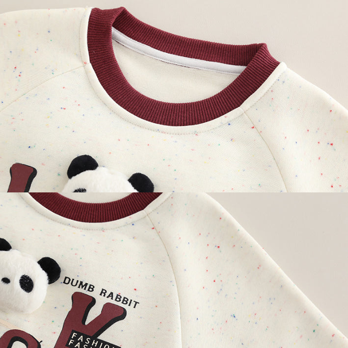 2-Piece Kids Panda Outfit – Burgundy or Navy (1-5 Years)