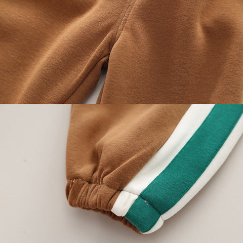 Boys Brown & Green Tracksuit Set (1-5 Years)