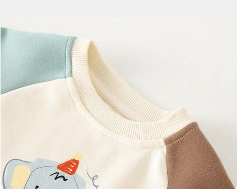 Boys Sweatshirt & Plaid Pants Outfit Set | 1–4 Years
